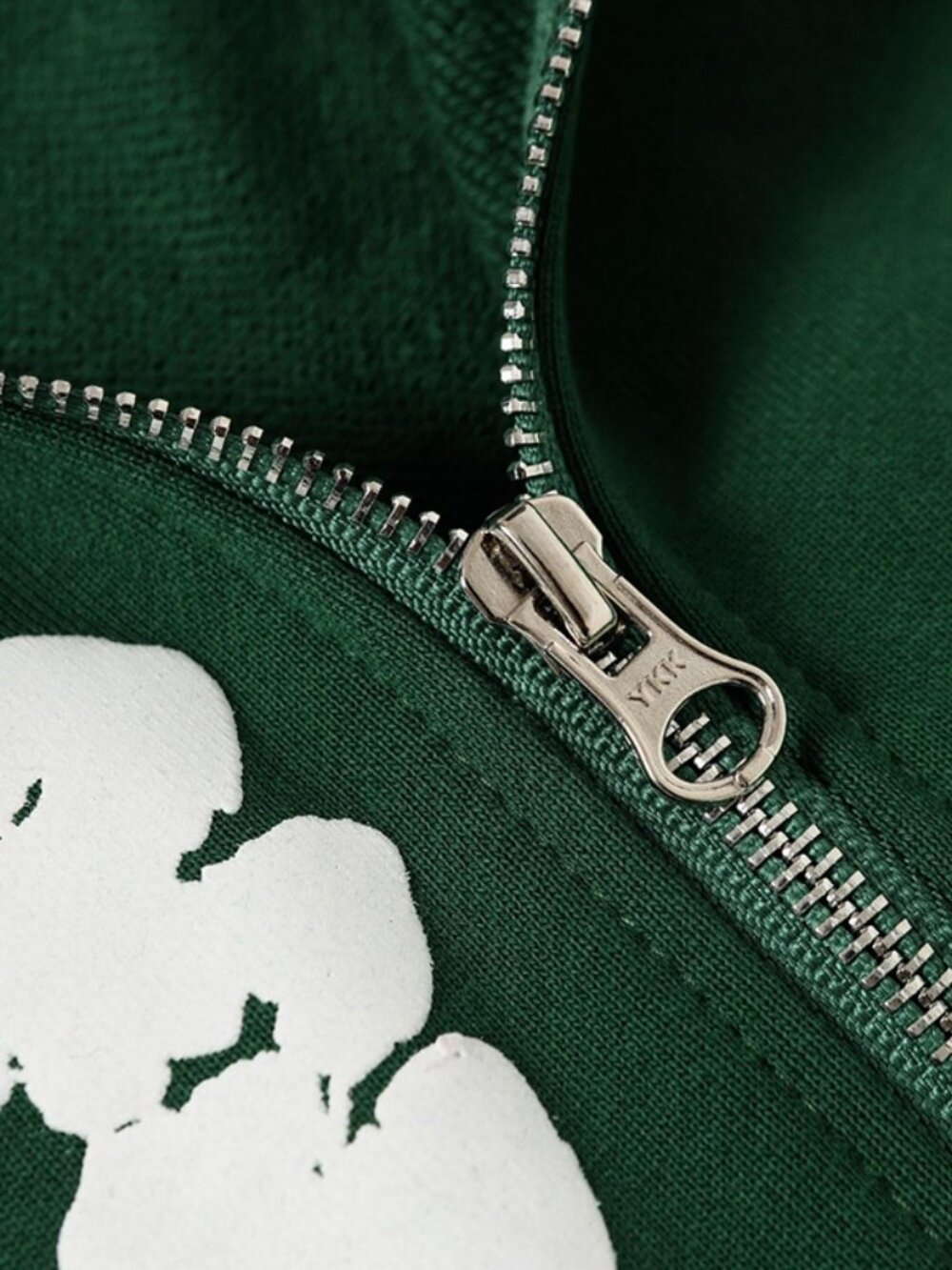 Green Denim Tears Cotton Flower Pattern Zip-Up Hoodie Unisex - Picture 4 of 8